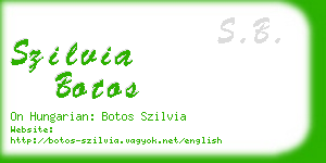 szilvia botos business card